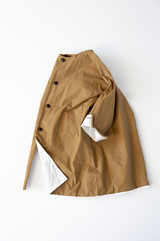 ironari サクラコート　ウォルナットカラー ironari (イロナリ) No Collar Sakura Coat World / ノーカラー