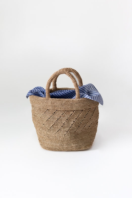 maison de soil メゾンドソイル | RAFFIA M BAG Col : COFFEE
