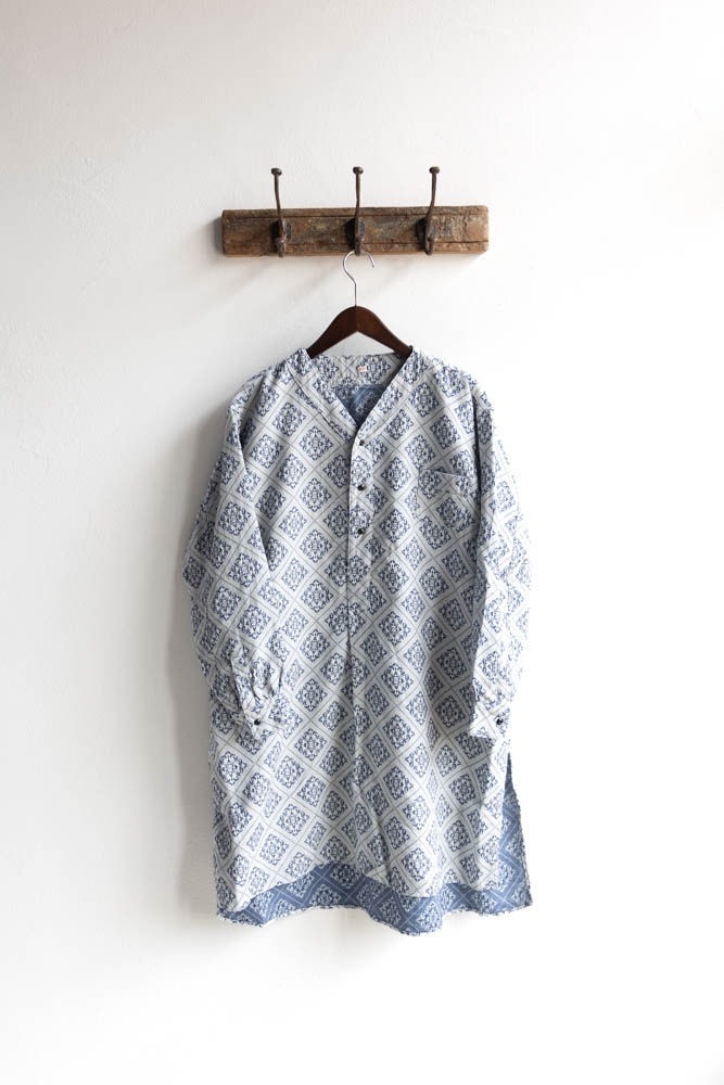 OUTIL ウティ | CHEMISIER PLEURE Col : ECRU/INDIGO 通販 -t.m.p. 