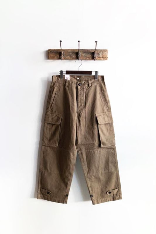 【美品】OUTIL ウティ pantalon blesle カーゴパンツ OUTIL ウティ｜pantalon blesle（olive）フレンチワーク綿麻