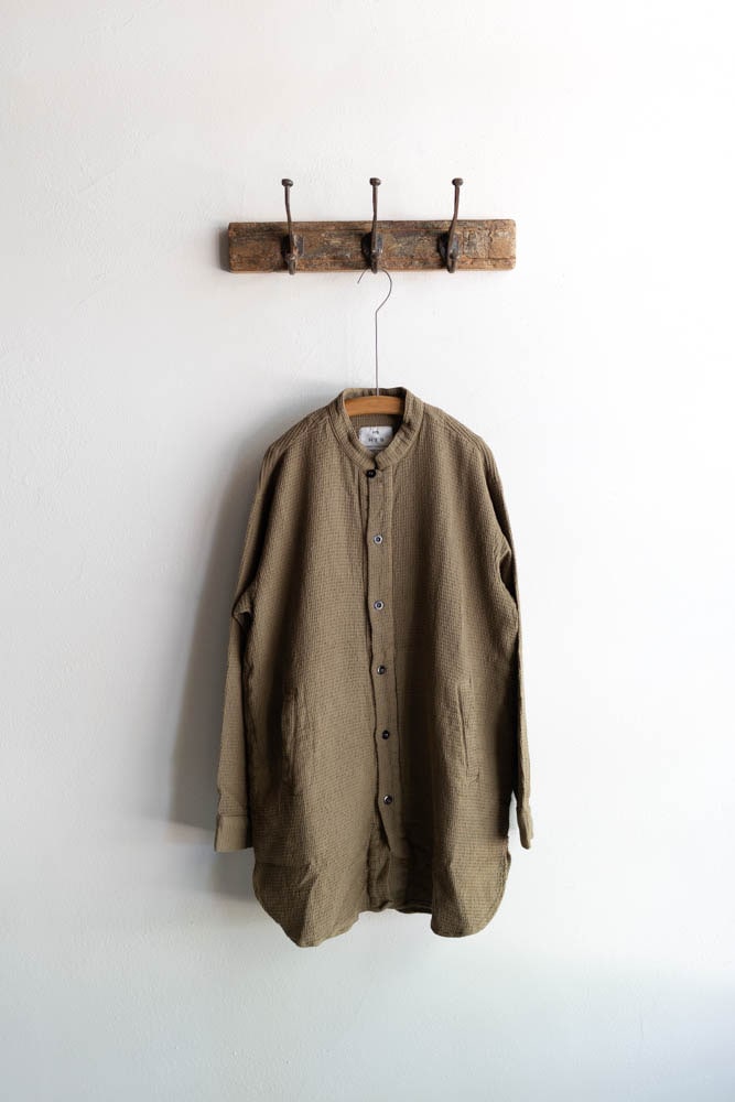 HTS harrow town stores つなぎ　オーバーオール HTS (HARROW TOWN STORES) | WAFFLE PLAIN OVERDYE STAND COLLAR