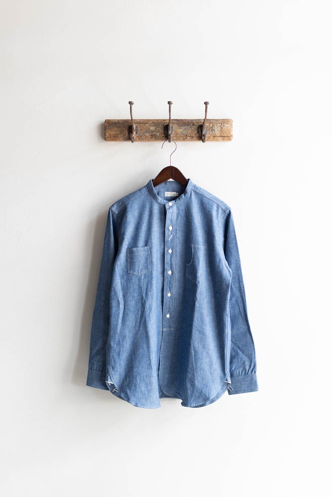 WAREHOUSE ウエアハウス | Lot.3046 STAND COLLAR CHAMBRAY SHIRTS Col