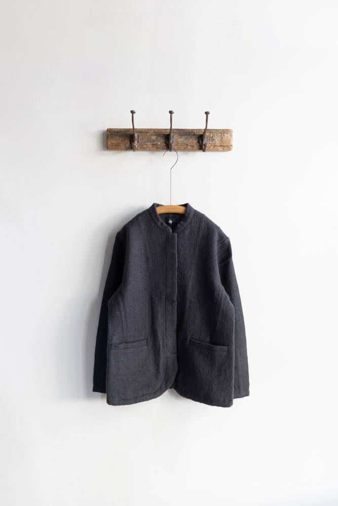 メゾンドソイル　maison de soil maison de soil メゾンドソイル | WOOL COTTON STAND COLLAR FLY