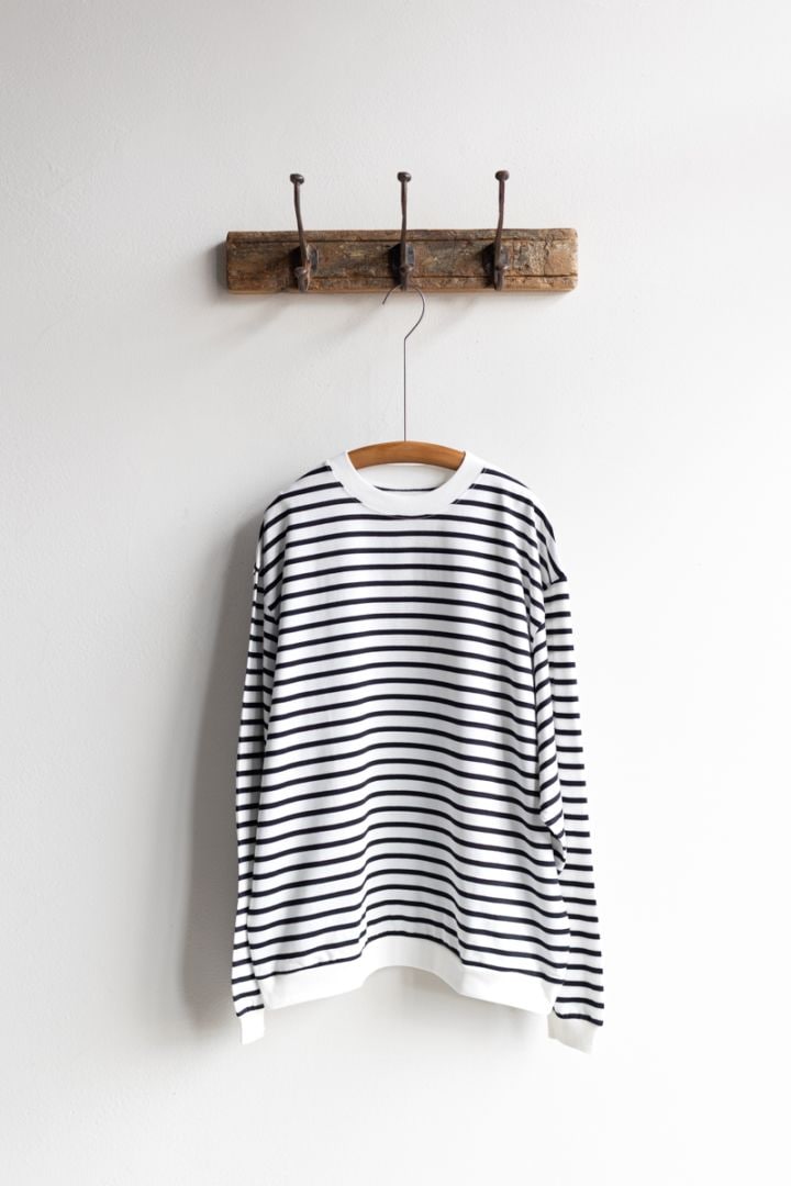 LOLO ロロ | LC-270 ボーダー天竺 L/S シャツ Col : ホワイト×ブラック