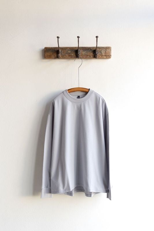 TRAVAIL MANUEL トラバイユマニュアル | ミディ天竺 バックラウンドL/S-T Col : ICE