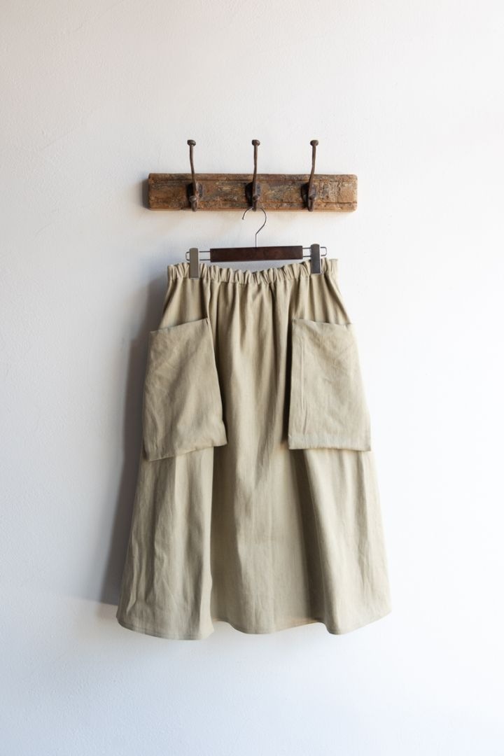 R&D.M.Co- (OLDMAN'S TAILOR) | COTTON DENIM POCKET SKIRT Col : P