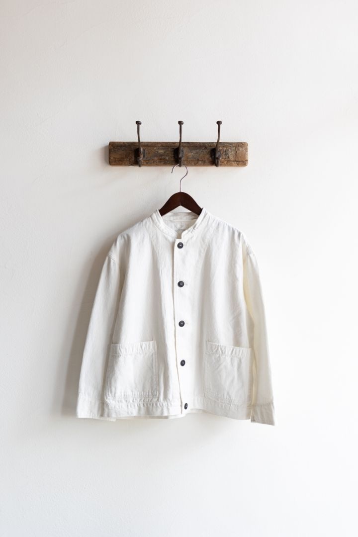 ARMEN アーメン | AUTOLOOM COTTON TWILL OVERDYE BANDED COLLAR