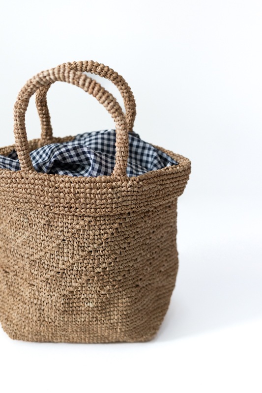maison de soil メゾンドソイル | RAFFIA M BAG Col : COFFEE