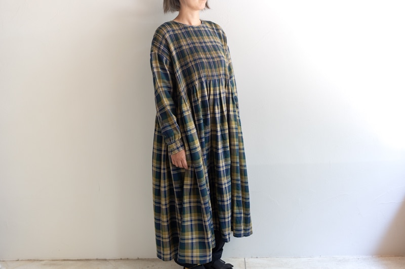 maison de soil メゾンドソイル | WOOL COTTON TWILL WEAVE CHECK CREW