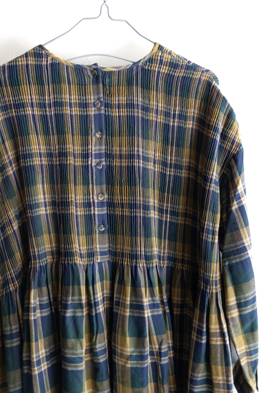 maison de soil メゾンドソイル | WOOL COTTON TWILL WEAVE CHECK CREW