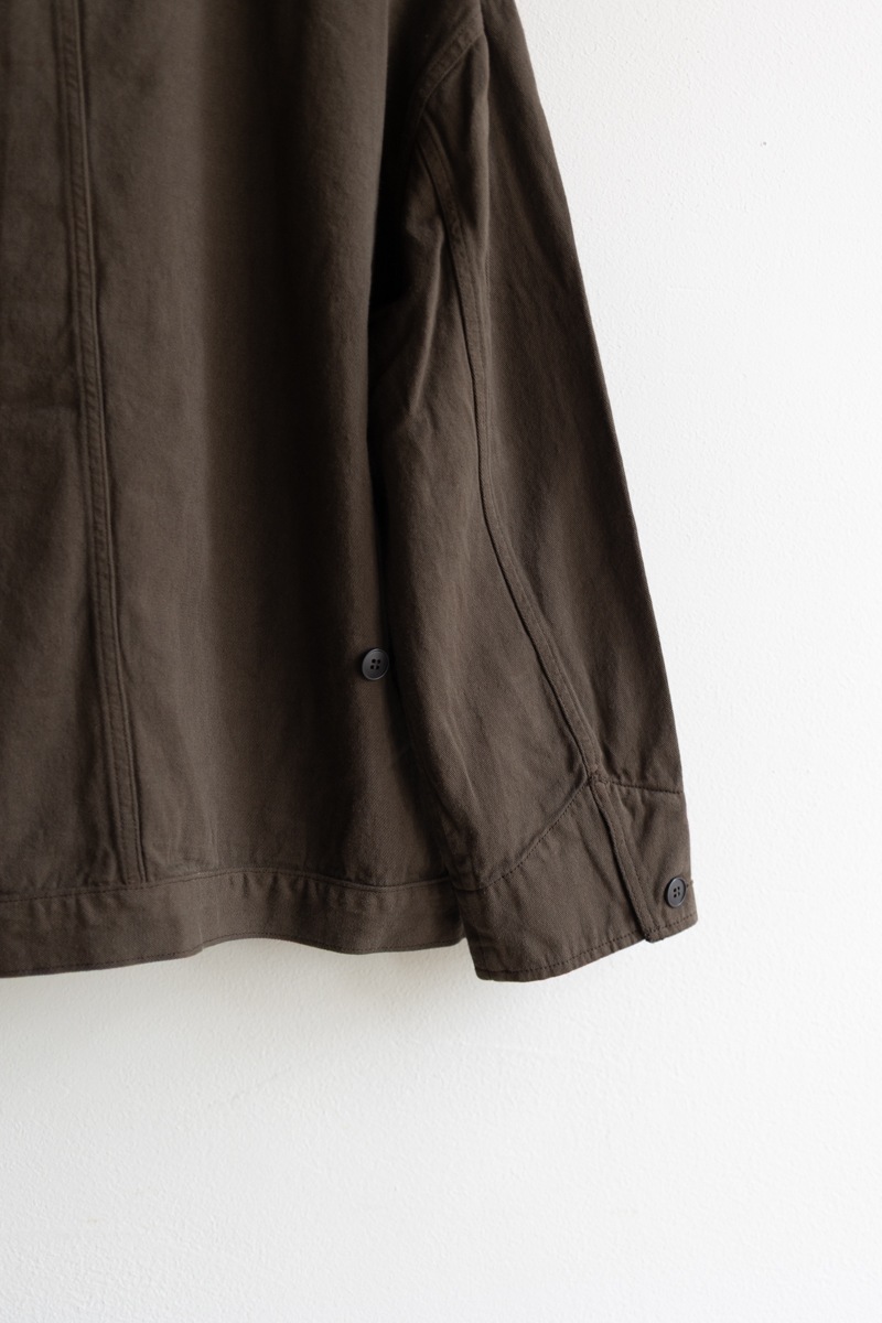 ARMEN アーメン | AUTOLOOM COTTON TWILL OVERDYE BANDED COLLAR