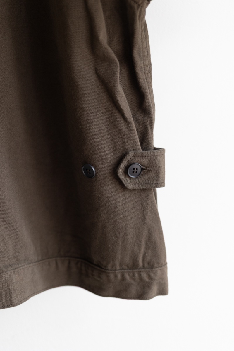 ARMEN アーメン | AUTOLOOM COTTON TWILL OVERDYE BANDED COLLAR