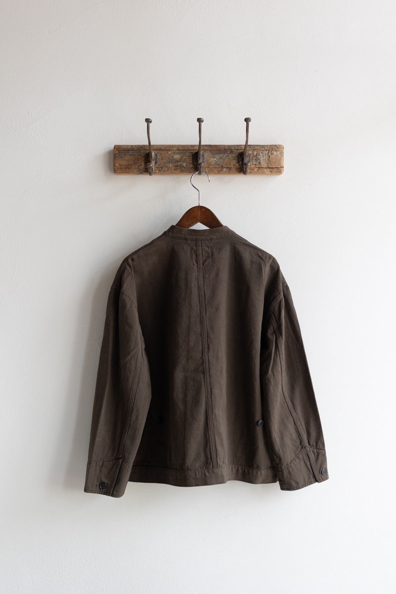 ARMEN アーメン | AUTOLOOM COTTON TWILL OVERDYE BANDED COLLAR