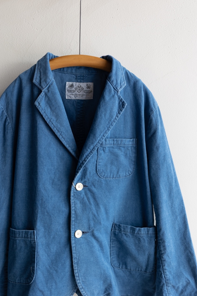 R&D.M.Co- (OLDMAN'S TAILOR) | INDIGO LIGHT CORDUROY JACKET Col