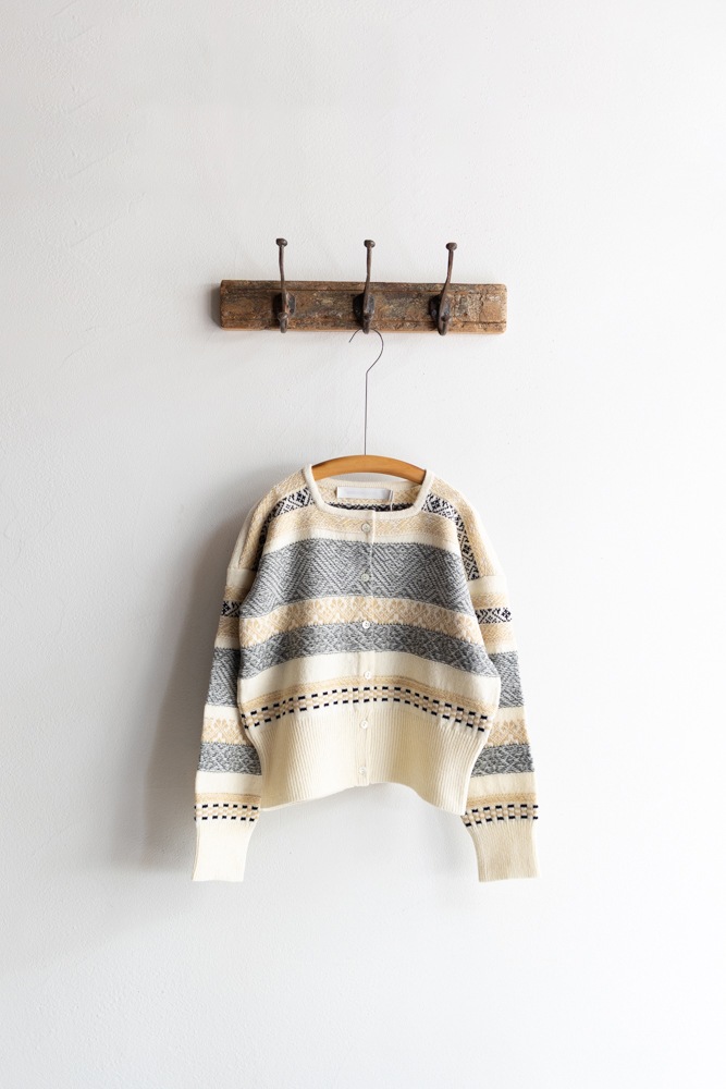 美品　ASEEDONCLOUD（アシードンクラウド）セーター ASEEDONCLOUD アシードンクラウド Seiyako jacquard knitP/O(25AW