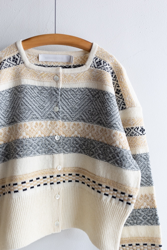 ASEEDONCLOUD アシードンクラウド | Seiyakou jacquard cardigan Col