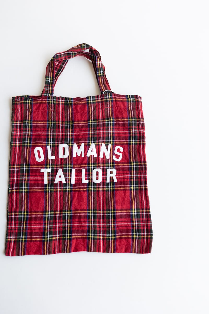 OLDMANS TAILOR チェック ミニトートバッグ OLDMAN'S TAILOR オールドマンズテーラー | OMT PRINT LINEN MINI TOTE