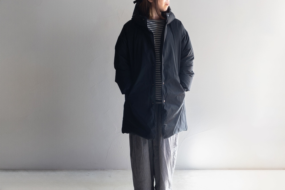 ARMEN アーメン | POLYESTERxCOTTON REVERSIBLE DOWN SNAP FRONT