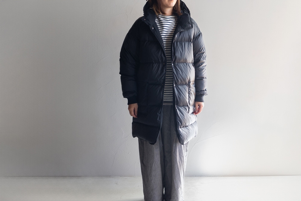 ARMEN アーメン | POLYESTERxCOTTON REVERSIBLE DOWN SNAP FRONT