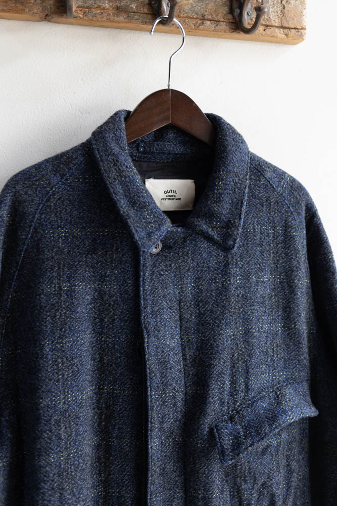 OUTIL ウティ | MANTEAU BERCK Col : INDIGO/BLACK/YELLOW 公式