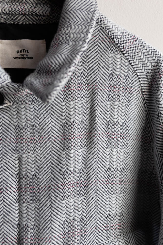 outil manteau berck インディゴ　リネン size 1 美品 OUTIL]MANTEAU BERCK INDIGO×BLACK×YELLOW | YES-姫路の美容院と