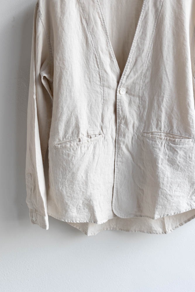 LOLO ロロ | LS-432 リネン カラーレス シャツジャケット Col