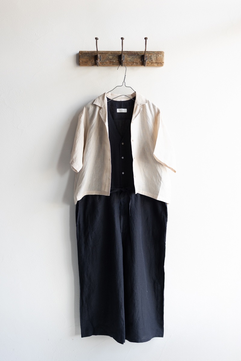 soil ソイル onigawar SOIL ソイル | 60s LINEN PLAIN NO/SL OVERALLS Col : BLACK 公式通販