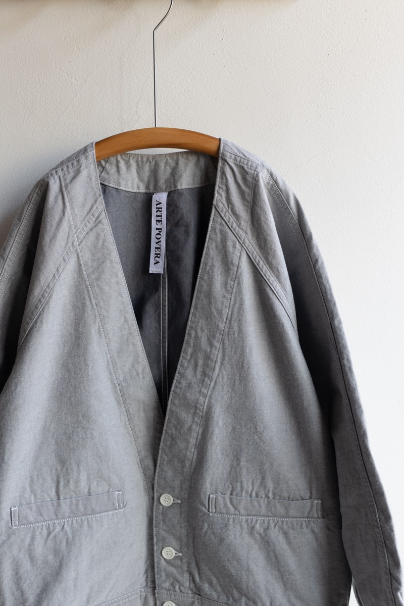 ARTE POVERA アルテポーヴェラ | 9OZデニム ノーカラーワークJKT Col