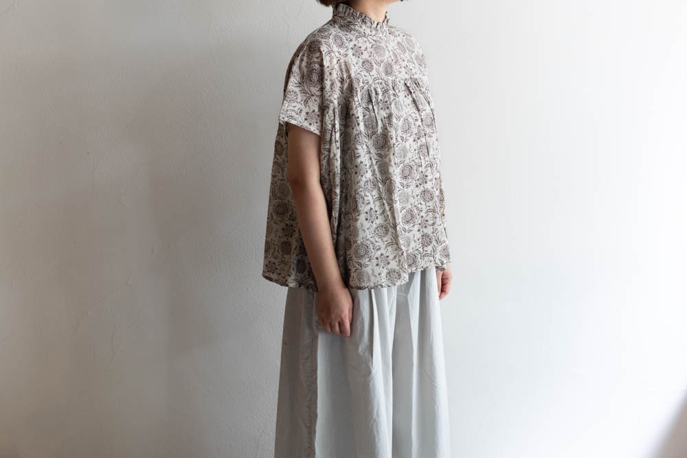 SOIL ソイル | 80s VOILE TWO TONE FLOWER PRINT FRILL COLLAR