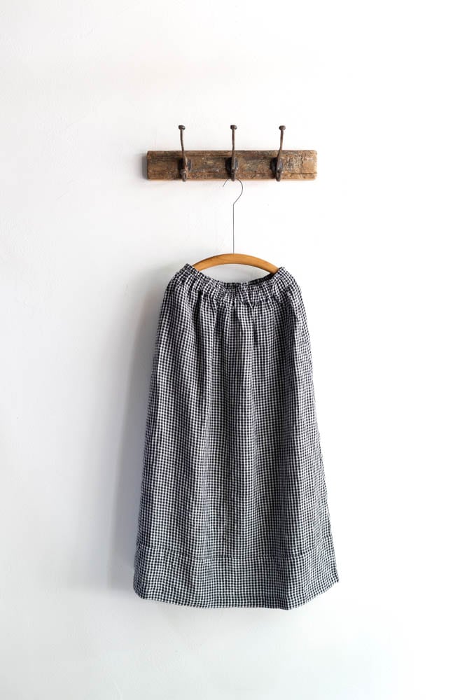 SOIL ソイル ／60s LINEN CHECK EASY SKIRT 1_000000001780.jpg?1748173559