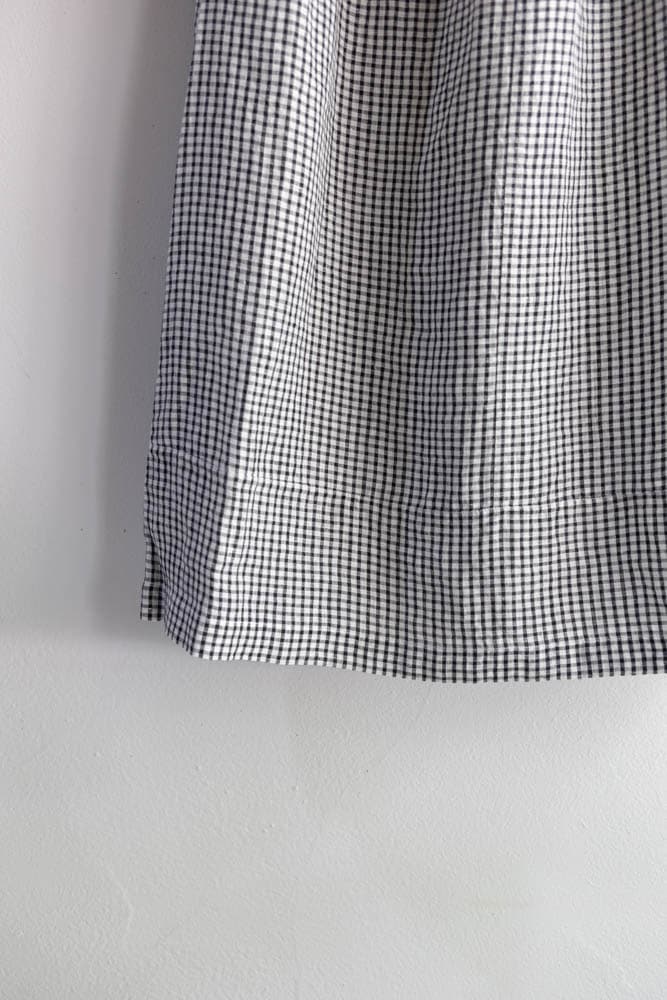 SOIL ソイル ／60s LINEN CHECK EASY SKIRT SOIL ソイル | 60s LINEN CHECK EASY SKIRT Col : BLACK×OFF