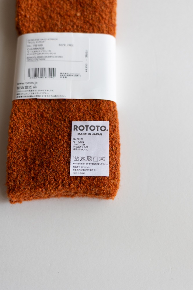 RITAO CHAN公式アカウント06美品 45rpm ウール100% ROTOTO ロトト | SEAMLESS HAND WARMER WOOL FLEECE 公式通販 - t.m.p.