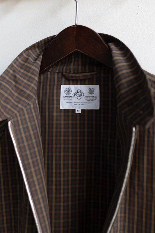 70s vintage イタリア製 スウィングトップ 裏地チェック ブラウン R&D.M.Co- (OLDMAN'S TAILOR) | ROBINSON'S CHECK SWING TOP Col