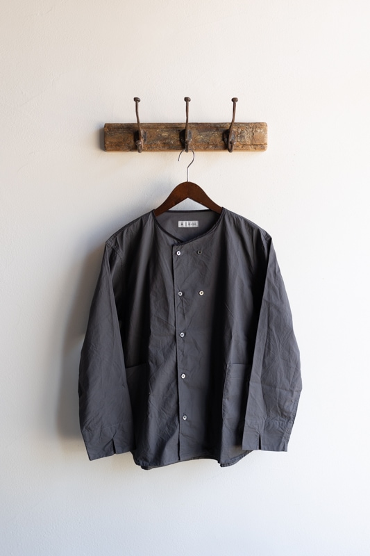 nisica ニシカ | ノーカラーダブルボタンジャケット Col : グレー 公式