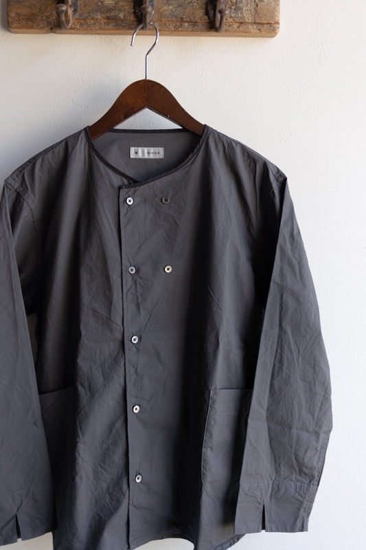 nisica ニシカ | ノーカラーダブルボタンジャケット Col : グレー 公式