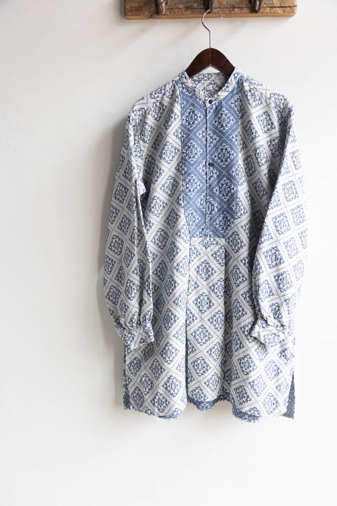 OUTIL ウティ | CHEMISIER FELINES Col : ECRU/INDIGO 公式通販