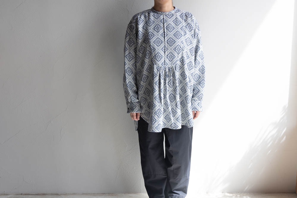 OUTIL ウティ | CHEMISIER CORSIER Col : ECRU/INDIGO 通販