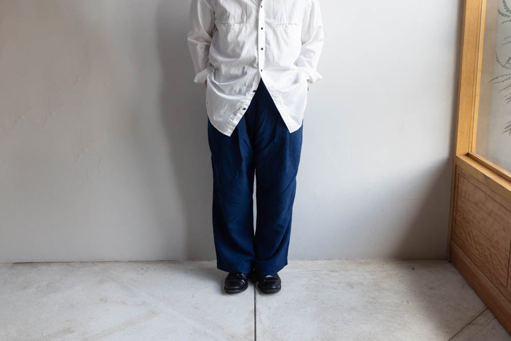 【希少】outil ウティ pantalon cuers アシンメトリー 製品染 希少】outil ウティ pantalon cuers アシンメトリー 製品染