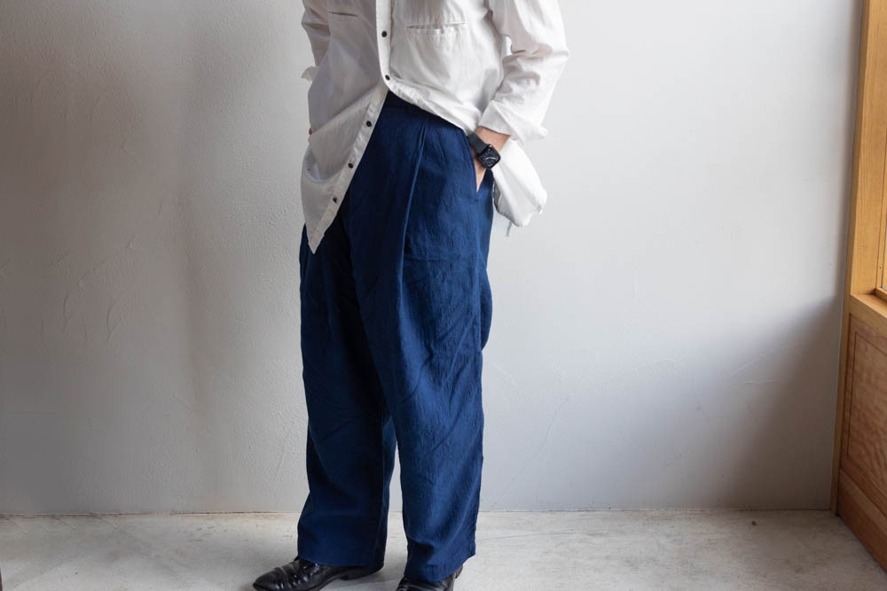 【希少】outil ウティ pantalon cuers アシンメトリー 製品染 OUTIL PANTALON CUERS ウティ アシンメトリーパンツ (OU-P024)