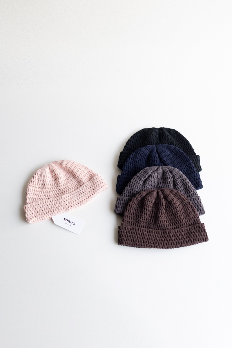 ROTOTO ロトト | RECYCLED COTTON OPEN KNIT BEANIE 公式通販 - t.m.p.