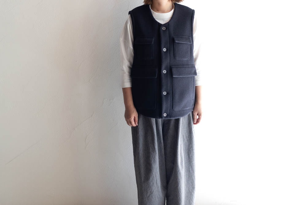 LOLO LIKE | 2重仕立て ニードルベスト Col : ネイビー 公式通販