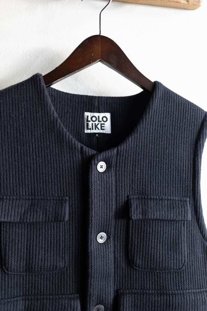 LOLO LIKE | 2重仕立て ニードルベスト Col : ネイビー 公式通販