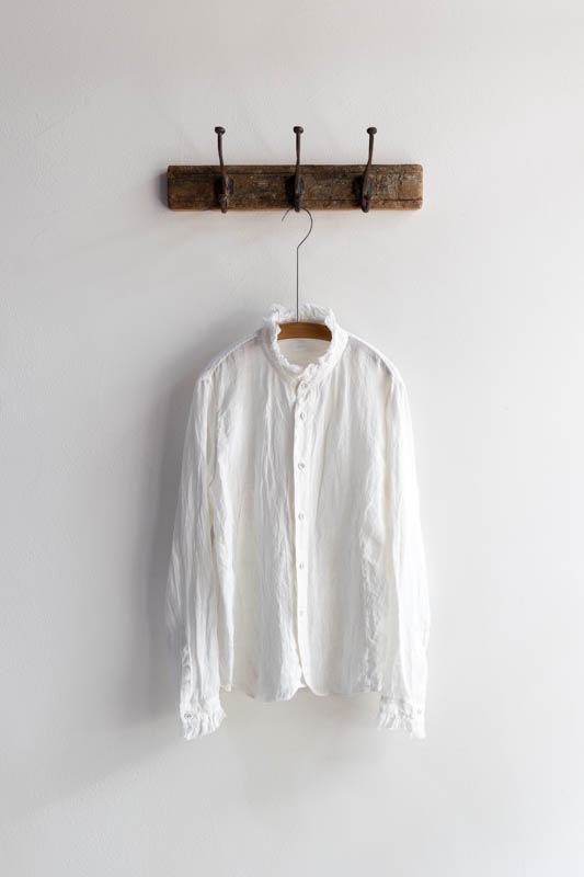 ちゃーりー レア❗️90s Vintage ドルマンスリーブ オールインワン R&D.M.Co- (OLDMAN'S TAILOR) | LINEN HEMP GAUZE FRILL COLLAR