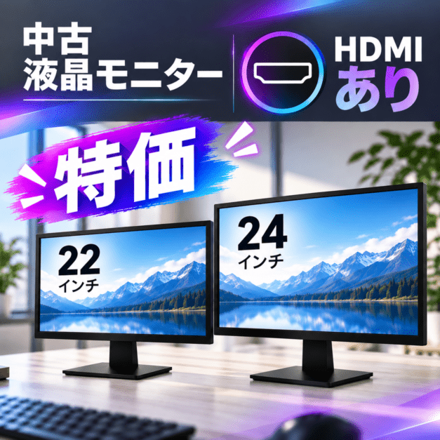 ☆特価☆HDMI付き型番お任せモニター/22インチ/サイズアップ可能‼