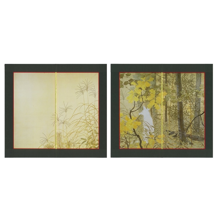 ミニチュア屏風 白狐 | ミニチュア屏風・絵巻 | 東京国立博物館