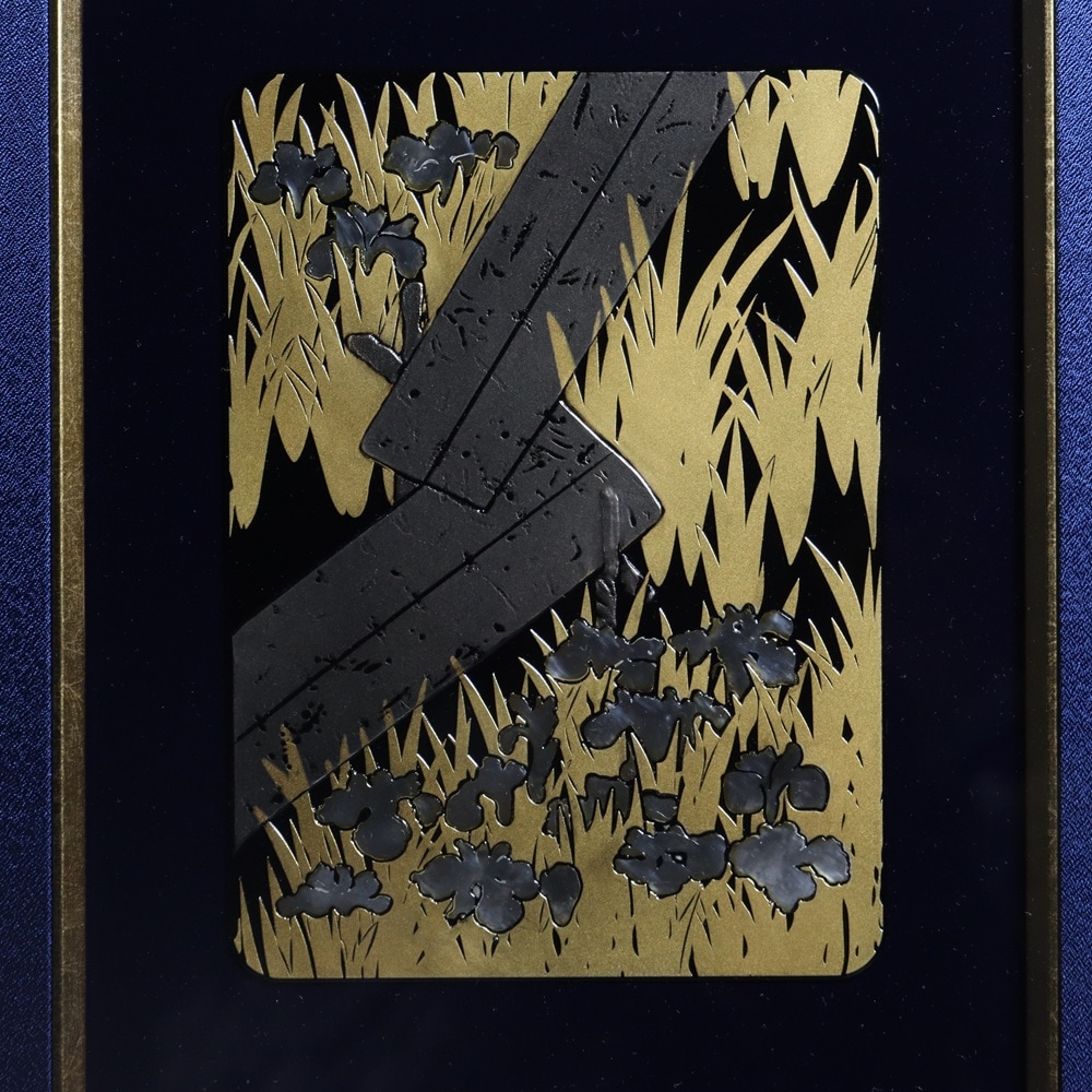 額装 八橋蒔絵螺鈿硯箱【電鋳製】 | 名品複製 | 東京国立博物館