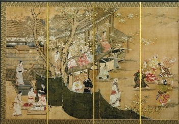 ミニチュア屏風 花下遊楽図屏風 | ミニチュア屏風・絵巻 | 東京国立