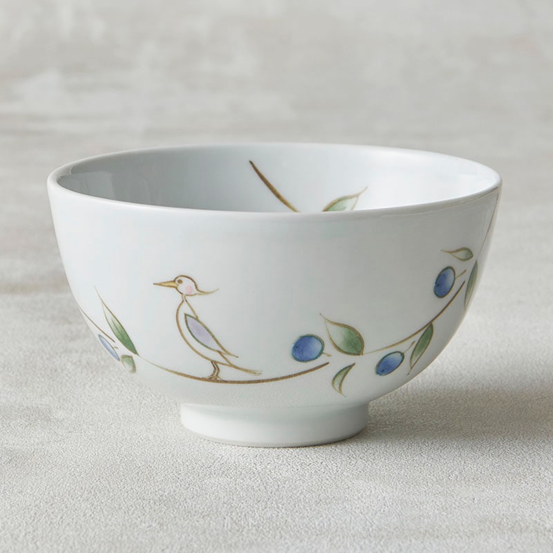 陶芸　器 砥部焼 大西陶芸】MARU-WAN(丸碗) シラサギ(青) | タイプ別,碗