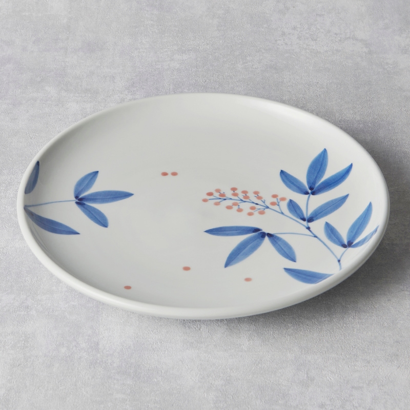 砥部焼 南光窯】南天 9寸皿 | タイプ別,皿・プレート,大皿(24cm以上