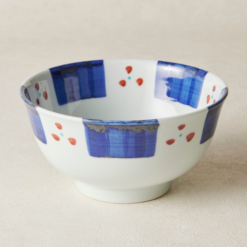 砥部焼 千山窯】反うどん鉢 市松 | タイプ別,どんぶり | 砥部焼通販